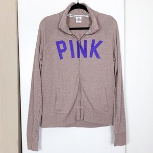VS Pink Full Zip Up Sweatshirt